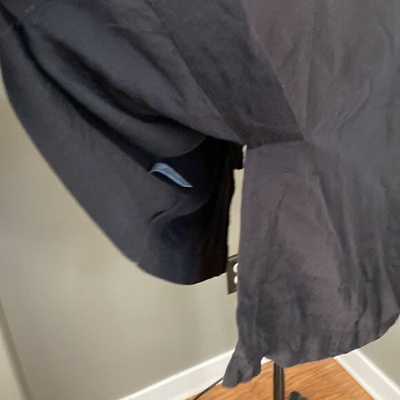 14th & Union Black Layered Front Unstructured Open Front Jacket Cardigan - Picture 8 of 12